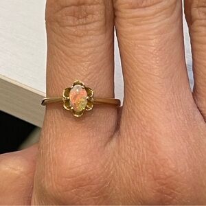 10k gold genuine Opal ring